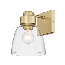 Golden 0314-1W BCB-CLR - Golden Lighting Remy 1-light Wall Sconce in Brushed Champagne Brass